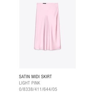 Zara Satin Midi Skirt